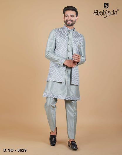 Indo Western with Long Jacket 6629